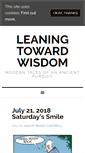Mobile Screenshot of leaningtowardwisdom.com